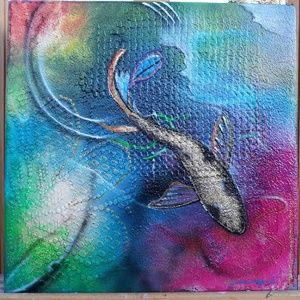 ORIGINAL  Abstract  Handmade Painting 14" x 14"